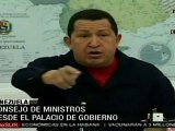 Hugo Chávez; consejo ministros desde el Palacio de Miraflores