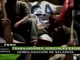 En Perú, trabajadores judiciales en huelga por aumento salarial