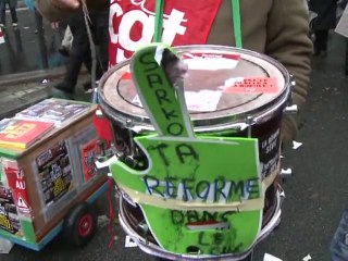 French pension protestors back on the streets