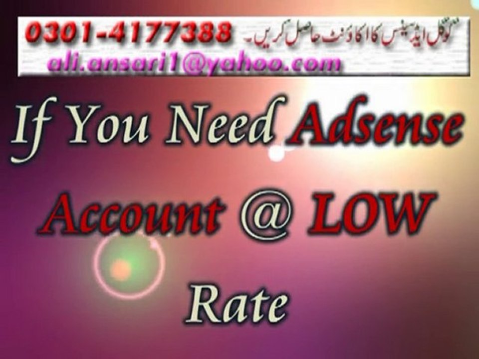 Get Adsense Account