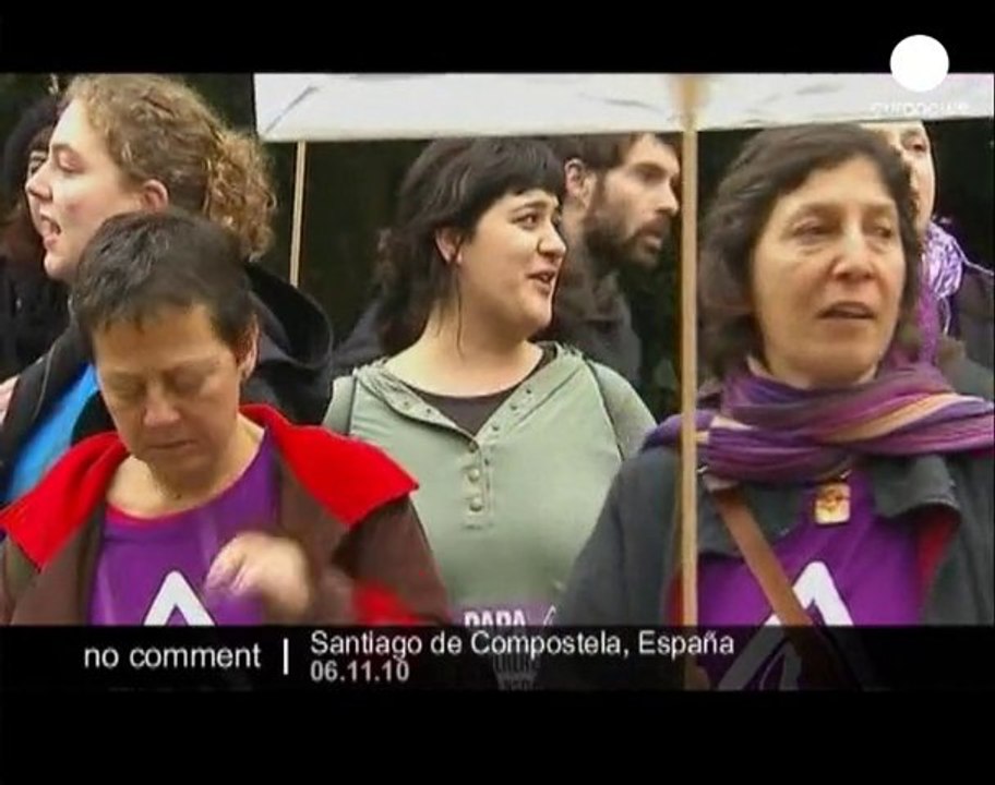 Pope Benedict XVI visits Spain - no comment