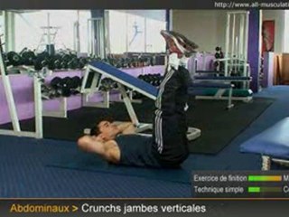 Crunchs jambes à la verticale (abdos)