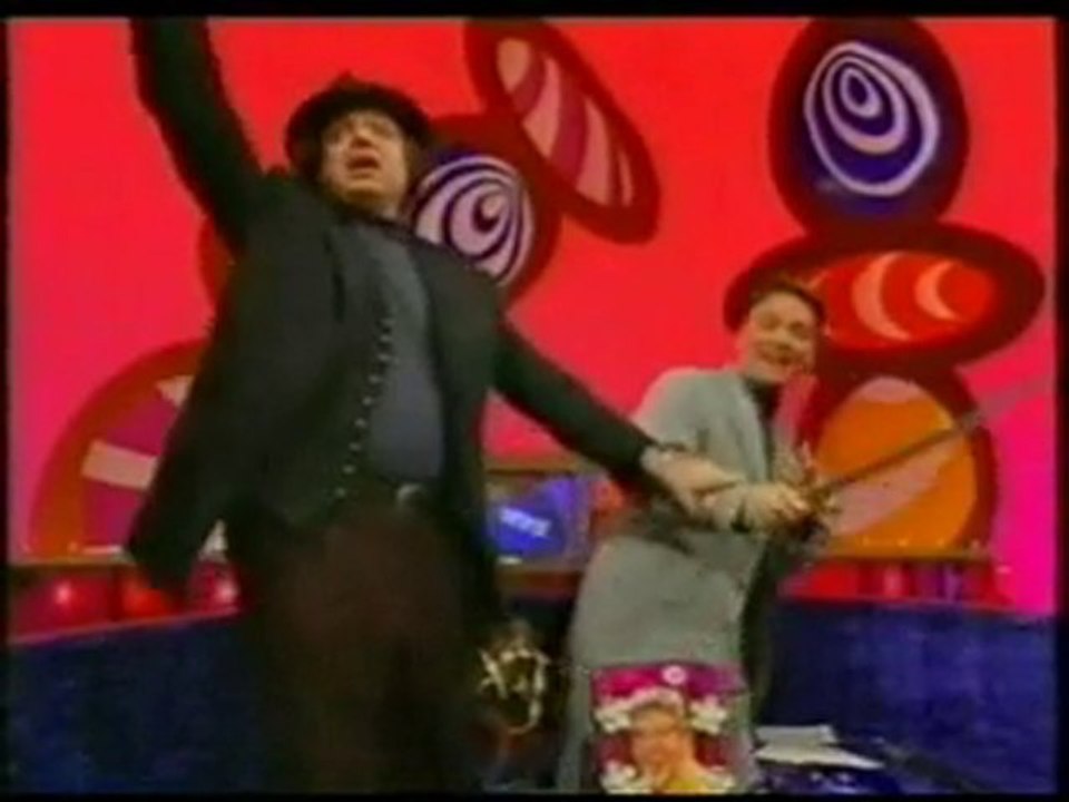 Terry Christian and Oliver Platt Sword Fight