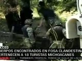México: los 18 cadáveres en fosa clandestina son de turist