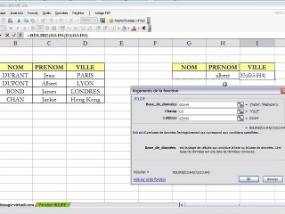 Fonction BDLIRE sur Excel
