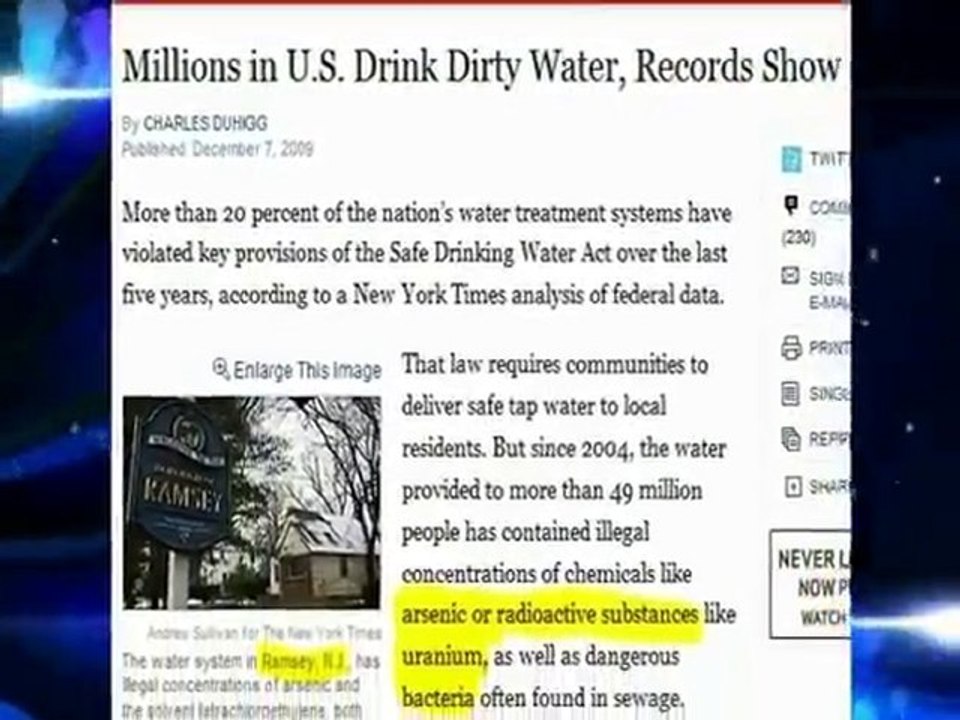 NJ Drinking Water Contamination, water treatment NJ, RAdata