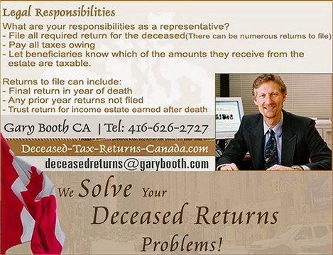 Legal Responsibilities | Deceased-Tax-Returns-Canada.com (To