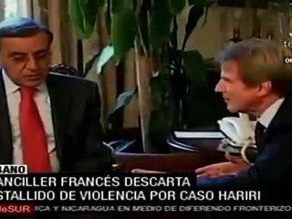 Canciller francés descarta que asesinato de Hariri desestab