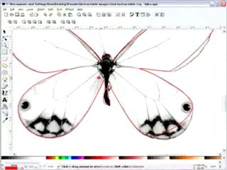 Make your own butterfly by tracing in Inkscape