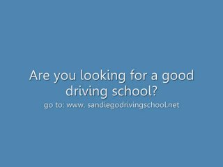 San Diego Driving School