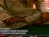 Talibanes piden retirada de tropas extranjeras de Afganistán