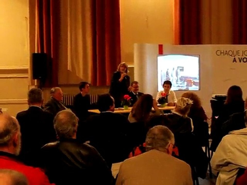 Cantonales 2011, cloture de la réunion par  Marie RICHARD