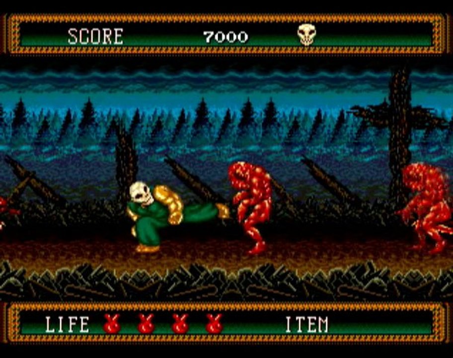(thegamer) test un jeu retro Splatterhouse  mega drive