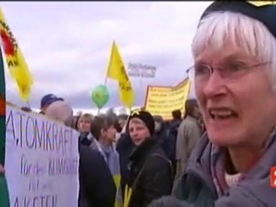 Manifestations contre des déchets nucléaires
