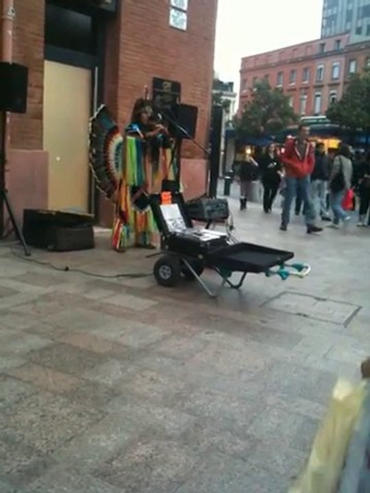 Indien Musicien De Rue A Toulouse Métro Jean Jaures