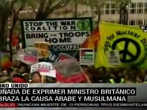 Reino Unido; hermana de exprimer ministro británico abraza la causa árabe y musulmana