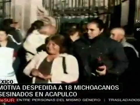 Despiden en Morelia a 18 turistas michoacanos asesinados en la costa del Pacífico