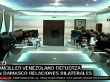 Siria y Venezuela refuerzan relación bilateral
