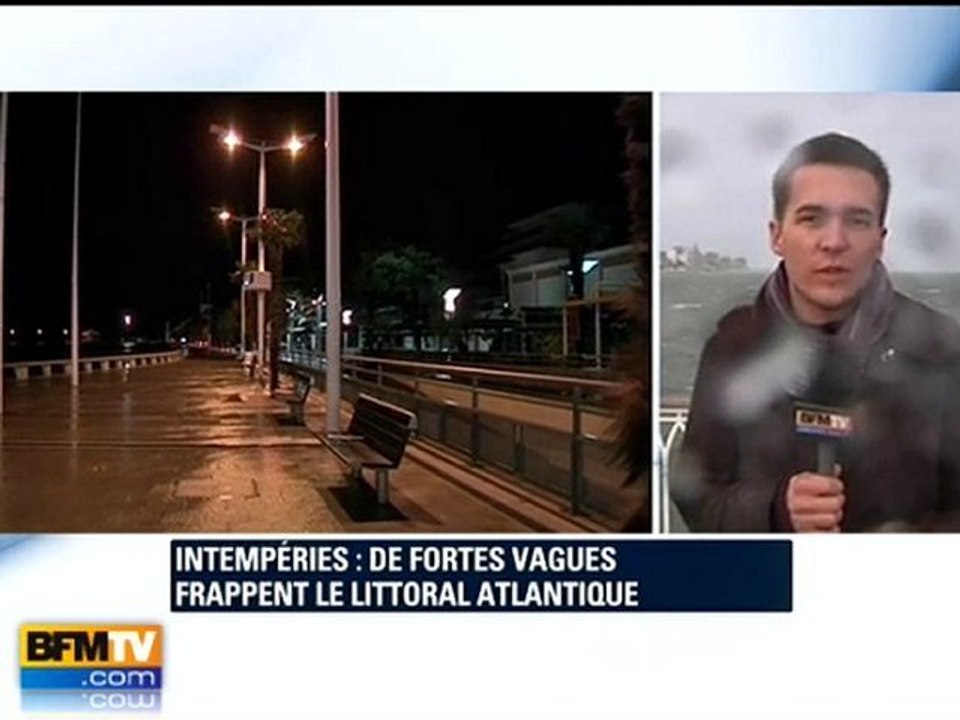 De fortes vagues frappent le littoral atlantique