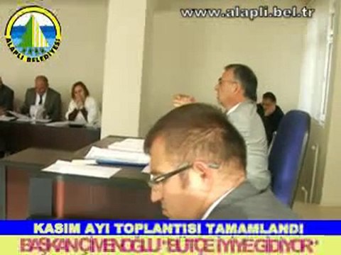 ALAPLI BELEDİYE MECLİSİ KASIM AYI SON TOPLANTISI
