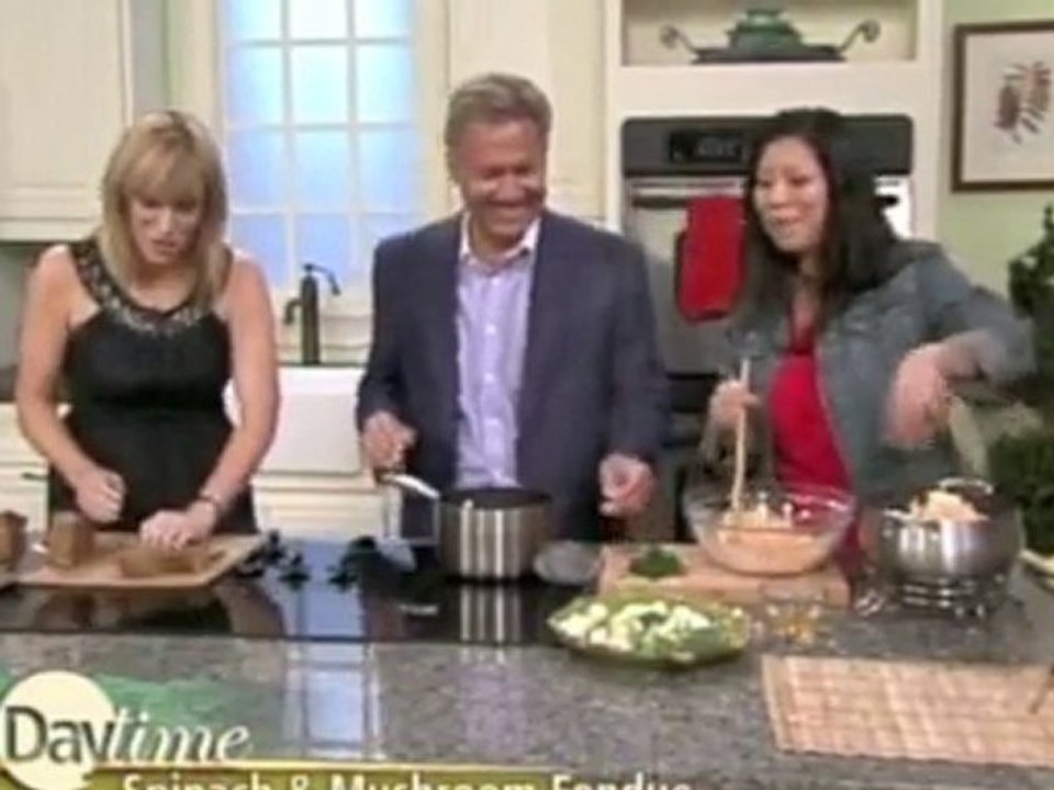 Mushroom Spinach Bacon Cheese Fondue