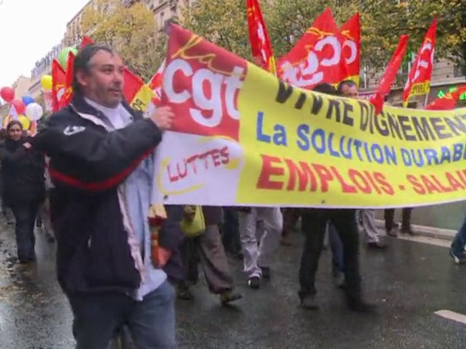 Pôle emploi: manifestation des employés à Paris