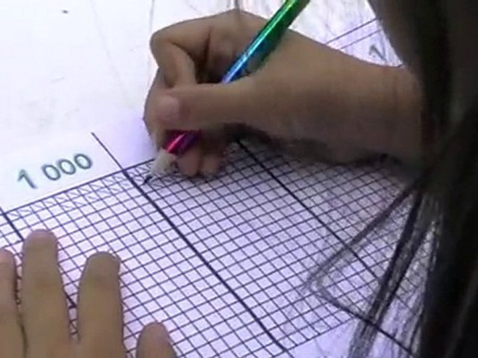 montessori: Additin dynamique avec la table des points.