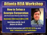 Atlanta REIA Workshop - How to Set a Georgia Corporation