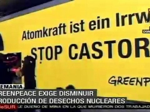 Greenpeace exige disminuir producción de desechos nucleares