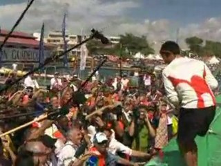 L'arrivée de Franck Cammas