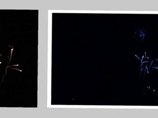 Feu d'artifice à Carcassonne : Les Ovnis