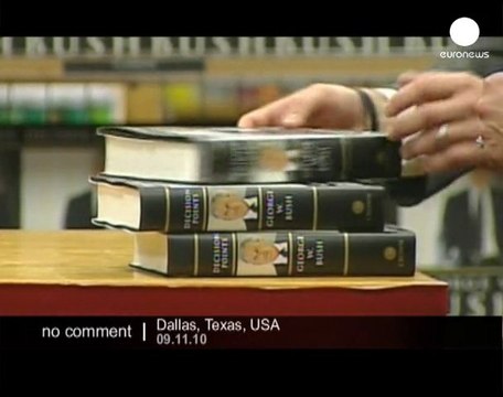 George W Bush promotes his presidential memoirs - no comment