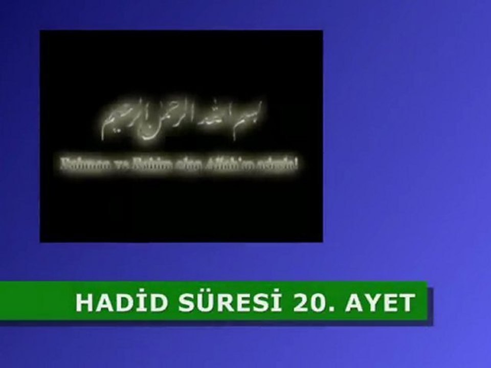 HADİD SÜRESİ 20. AYET - CİHAD YAPIM GRAFİK