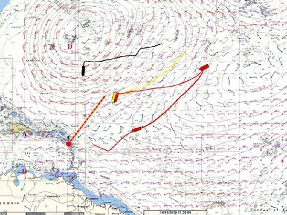 Routage de Class 40 Rhum 2010