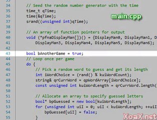 C++ Console Lesson 49: Hangman