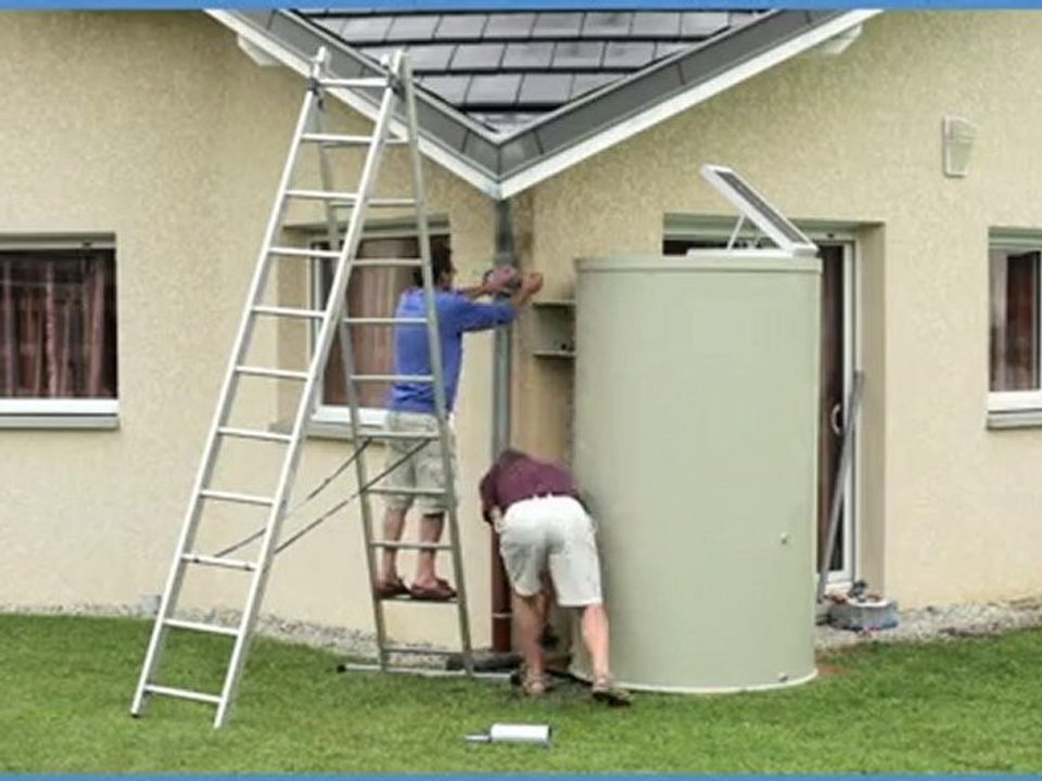 Installation d'un récupérateur d'eau de pluie