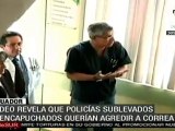 Revelan en Ecuador cómo policías encapuchados intentaron agredir al Presidente en Hospital Policial
