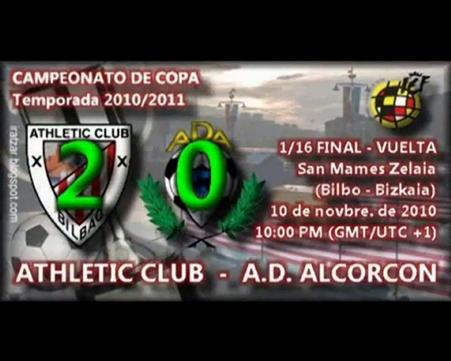1/16 Copa (vuelta): Athletic 2 - A.D. Alcorcon 0 (10/11/10)