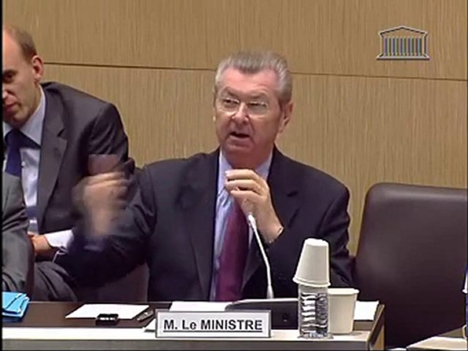 M. de Raincourt devant la commission des finances 8.11.2010