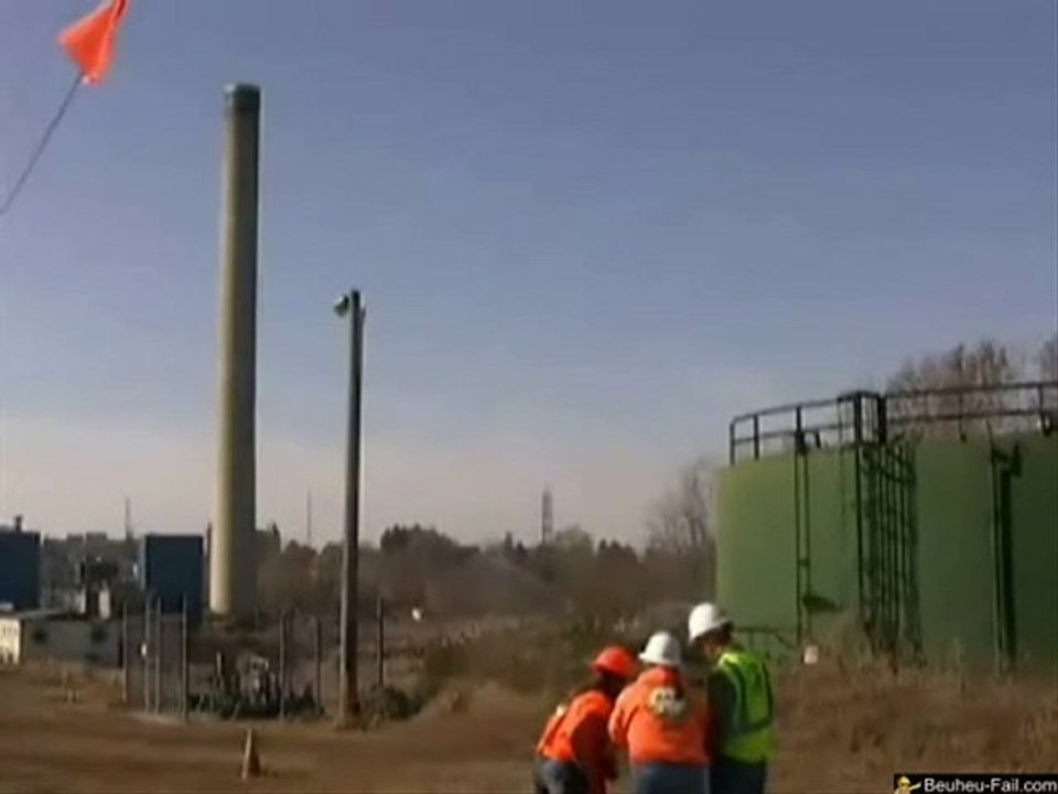 Ohio Edison tower blasted falls wrong way - Demolition FAIL