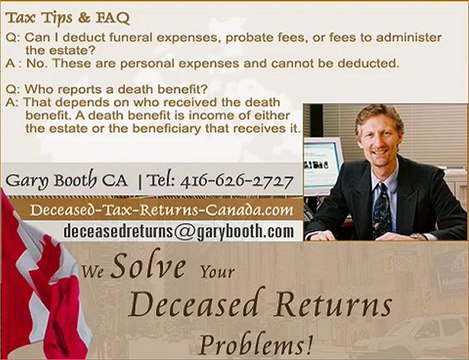 Tax Tips + FAQ | Deceased-Tax-Returns-Canada.com (Toronto Se