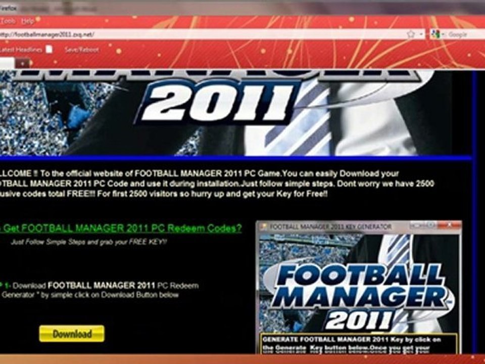 FOOTBALL MANAGER 2011 DOWNLOAD SERIAL KEYS 100% WORKING
