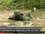 Paramilitares colombianos confiesan participación en el ase