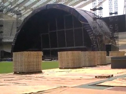 Bon Jovi stage setup Athens 2011 part 1