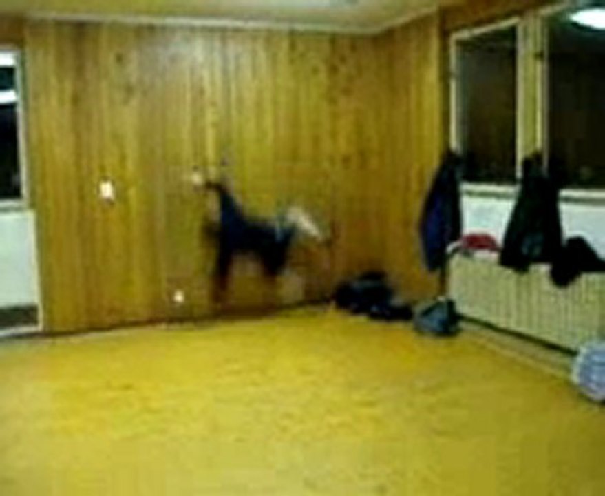 Guy runs into wall. Duvara Sümük Gibi Yapışıyor :))