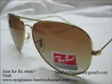 2-Ray Ban Aviator Polarized Sunglass brown dark-light colour lens golden frame 62 mm (RB 3026)