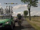 Tour de France 2011 car crashes into riders