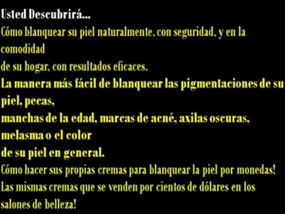 Tratamiento para aclarar la piel