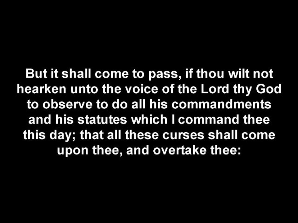 The Curses Upon the 12 Lost Tribes of Israel