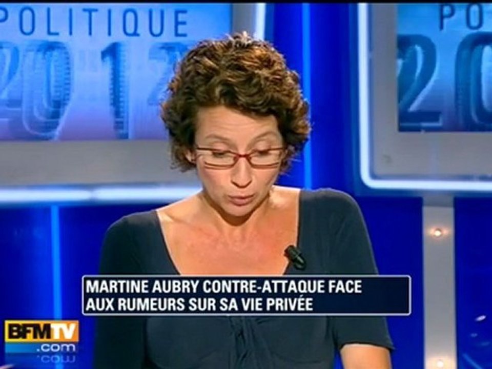 Martine Aubry contre-attaque face aux rumeurs sur sa vie vie privée